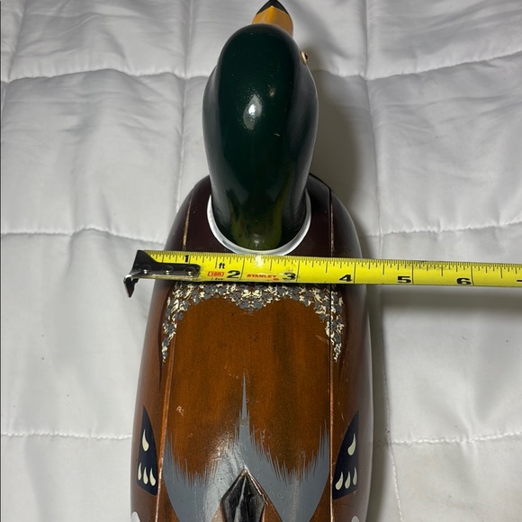 Vintage Wooden Mallard Decoy Duck Telephone- 1980’s Brown and Green - Picture 10 of 11